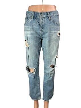Adriano Goldschmied Distressed Slouchy Slim Boyfriend Denim Jeans Pants Size 28R